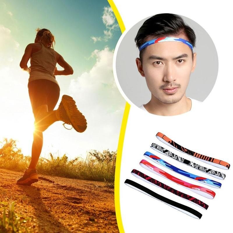 Sport Hairband Running Band Sweat Anti-slip Elastic For Women badminton Sweatband Men Bands Biking Headbands Hair Grip C1E9
