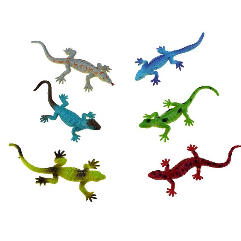 6Stck Simulation Amphibien Tiere Modell Spielzeug setzt Eidechse Chamäleon Pädagogisches Spielzeug Wohnkultur Für freundlicher