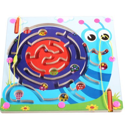 Kinder baum magnetic maze strich perlen puzzle intelligenz desktop-spielzeug früherziehung jungen mädchen holzspielzeug: 12