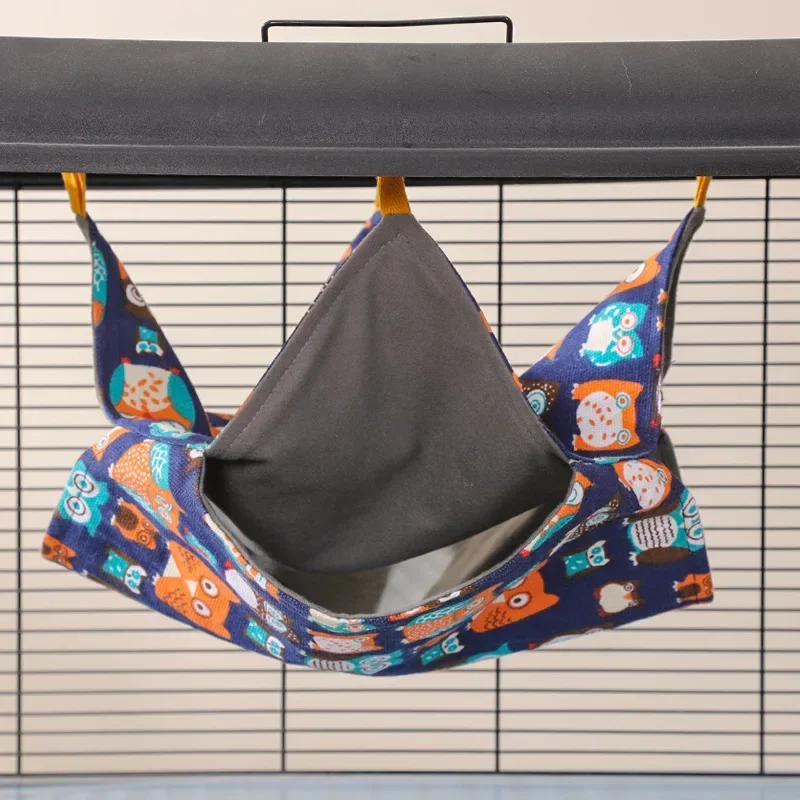Drie Gelaagde Hamster Kooi Slapen Hangmat Print Cavia Kleding Bed Knaagdier Hangmat Chinchilla Kooi Kleine Huis: L / Licht Groen