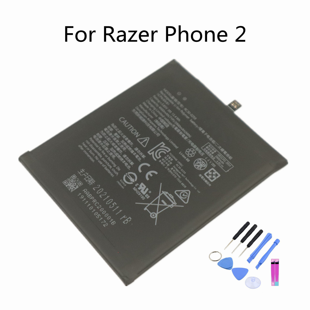 100% 4000mAh Original Battery For Razer Phone 2 phone2 RC30-0259 Replacement Batteries + Tools