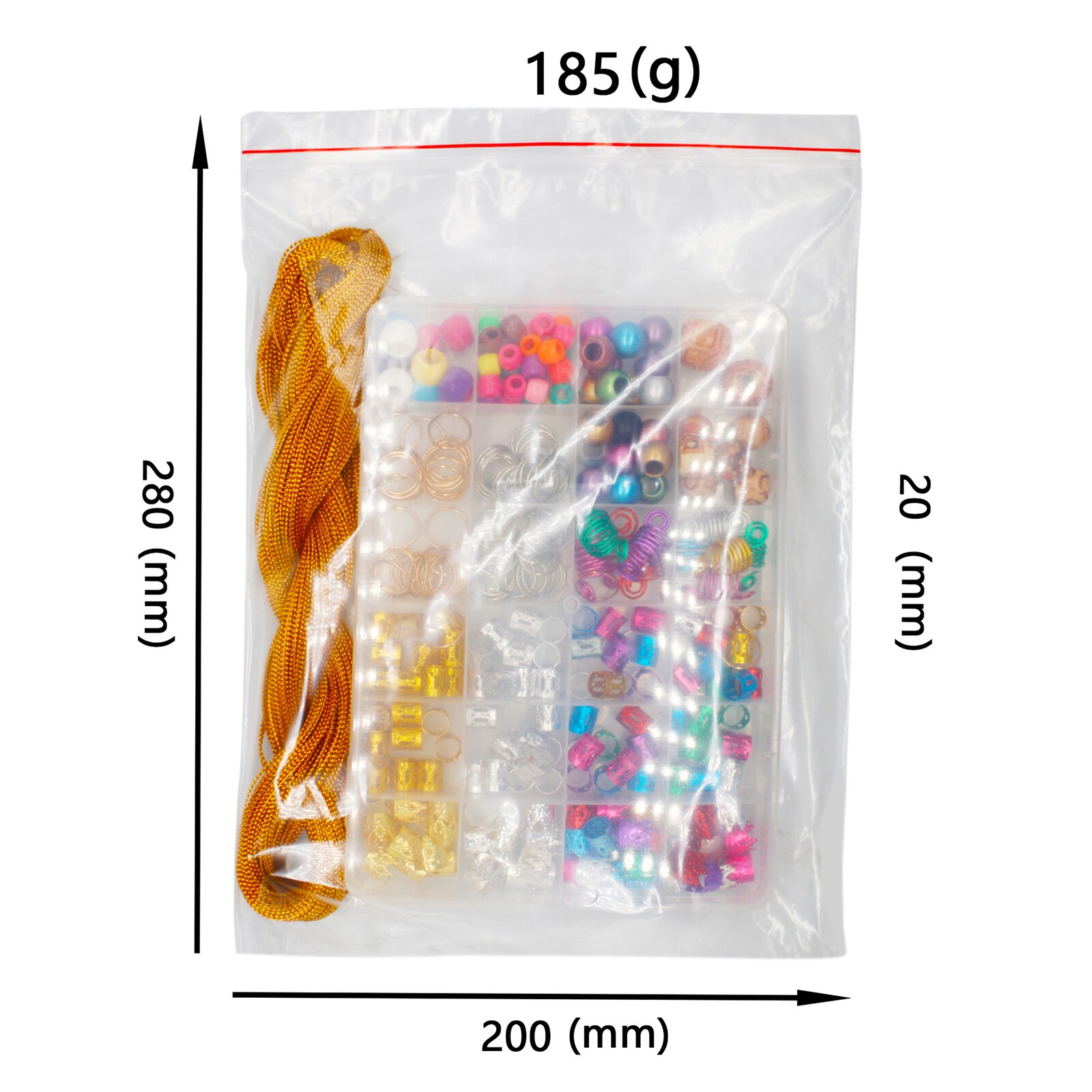 238Pcs Dreadlocks Beads,Hair Braid Rings, Clips, Dread Locks, Hair Braiding Metal Cuffs ,Decoration Accessories Jewelry