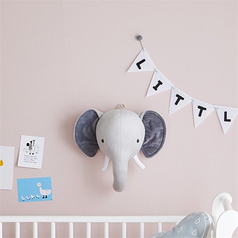 INS nordique éléphant Elk licorne bébé à la main bébé oreiller bébé lit pare-chocs berceau infantile chambre décor photographie accessoires: Elephant
