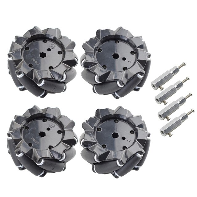 80mm Omni Mecanum Rad mit 4/6mm TT Naben für Arduino Himbeere Pi DIY Stengel Roboter Auto Chassis Spielzeug Teile
