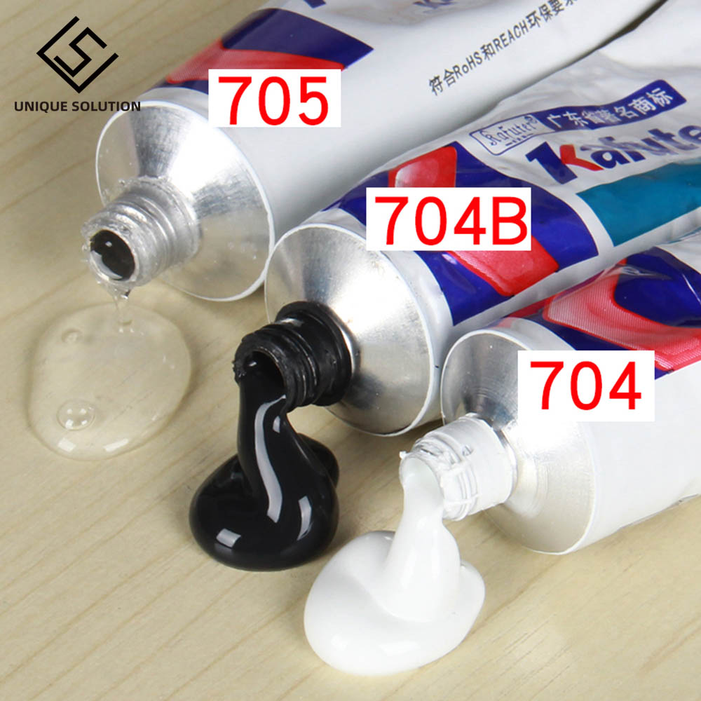 45G Voor Kafuter Siliconen Industriële Lijm K-704 705 704B Rtv Siliconen Rubber Wit Zwart Transparante Lijm