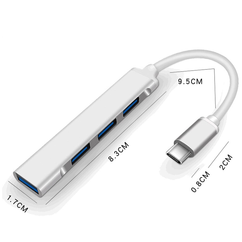 Usb C Hub 3.0 Type C 3.1 4 Port Multi Splitter Adapter Otg Voor Lenovo Xiaomi Macbook Pro 13 15 air Pro Pc Computer Accessoires