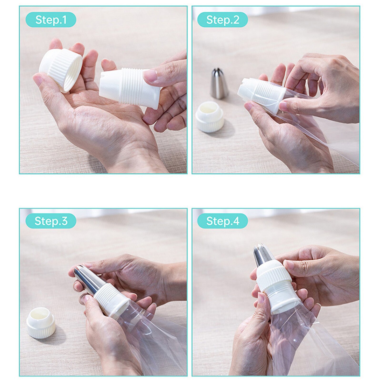 Cake Decorating Tools Cakes Turntable Kit Plastic Rotary Baking Stand Piping Nozzle Piping Bag Set Cake Accessories Cakes Tools