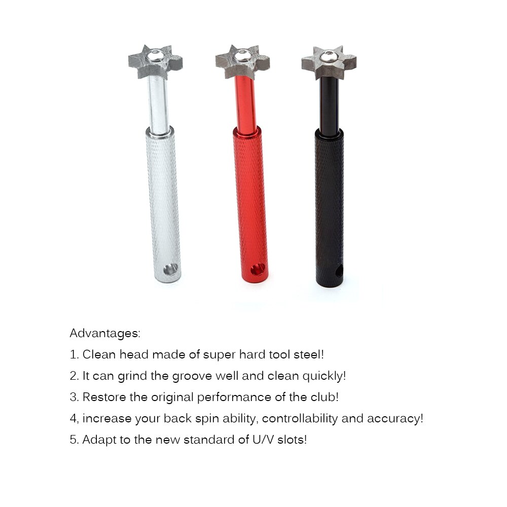 Golf Head Clean Have 6 Head Golf Groove Sharpener Different Cutting End Clean Quick Durable Stainless Steel Golf Ball Clean Tool
