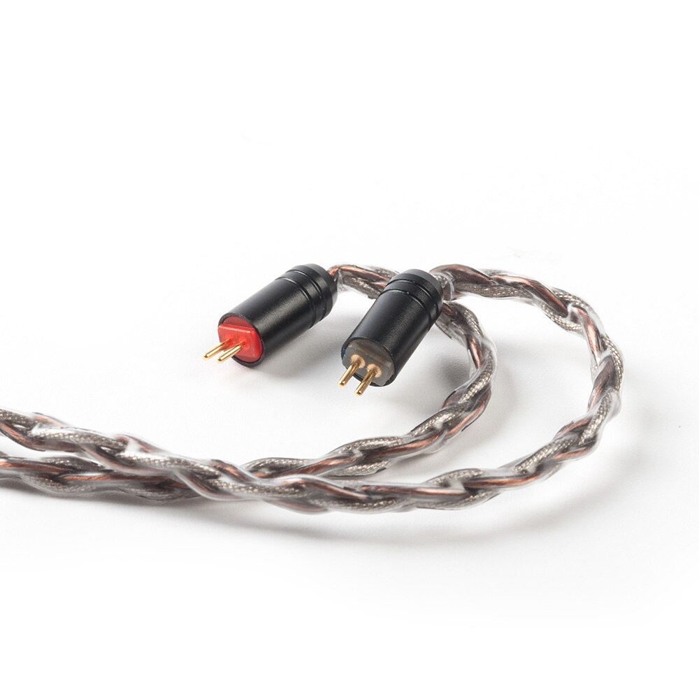KBEAR Rhyme 8 core UPOCC single crystal copper cable 2pin/MMCX/QDC/TFZ with 2.5/3.5/4.4 connector Earphone cable KBEAR KS2