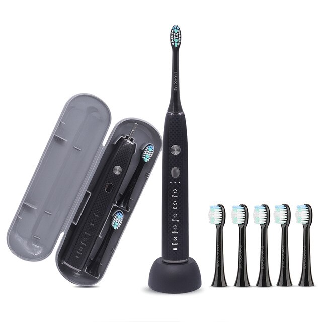 Sarmocare ultrasonic sonic elektrisk tandbørste genopladelig  s600 5 modeller trådløs ipx 7 vandtæt vibrator til tandbørster