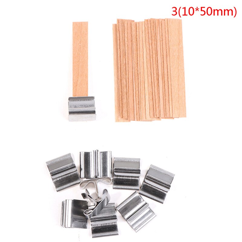 20Pcs Wooden Candles Wick with Sustainer Tab Candle Wick Core for Candle: A3