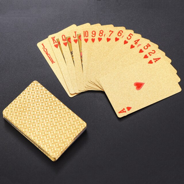 Mazzi Di Carte Da Gioco Placcate Oro 24k E Argento - Confezione Da 2 Per Poker E Giochi Da Tavolo
