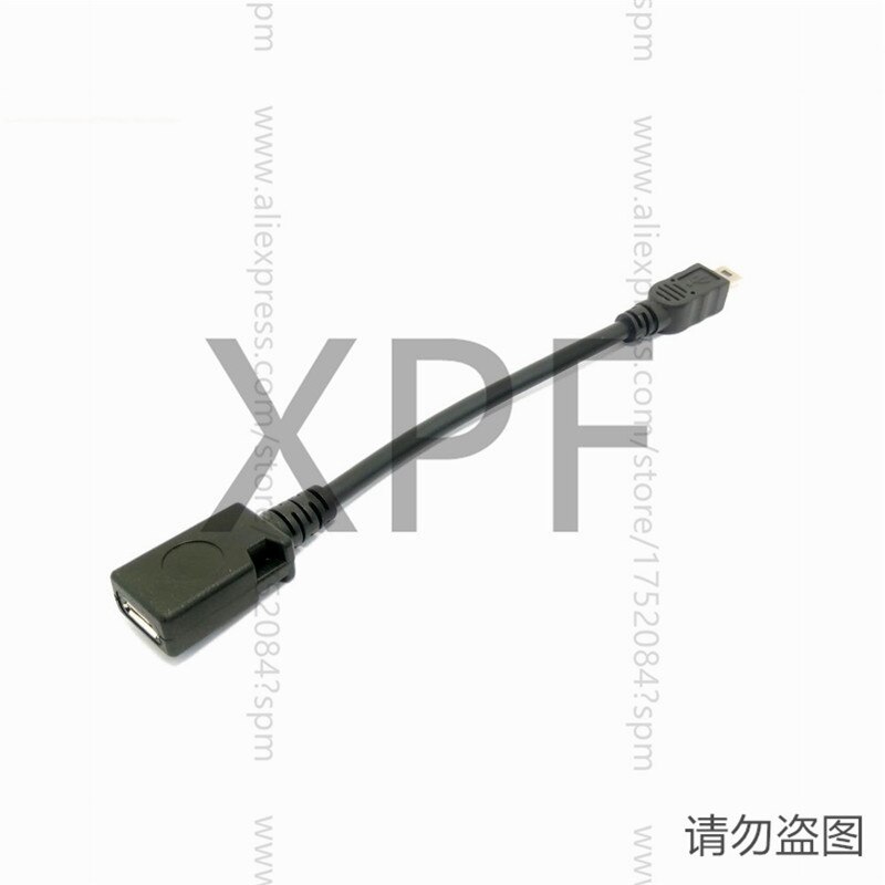 MINI USB male to Micro USB 5PIN female data charging adaptor convertor cable 10