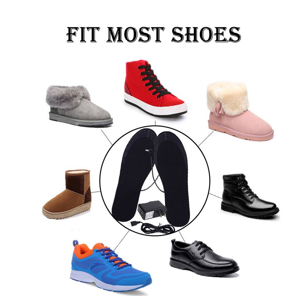 Washable Cuttable Size Shoes Boots Keep Feet Warm Winter Supplies Usb Electric Powered Heated Insoles