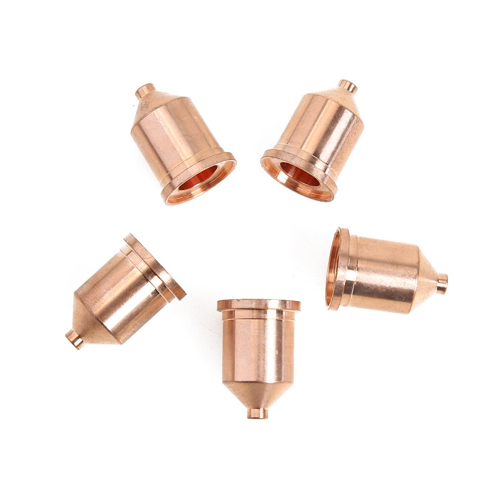5Pcs Plasma Cutter Torch Electrode Nozzle Tips Set Copper Replacement High Temperature Resistance Parts