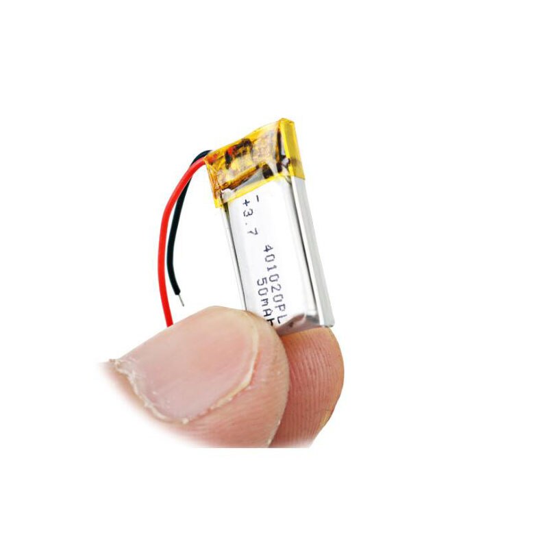 Batería recargable li-po de polímero de litio para juguetes, Altavoz Bluetooth, auriculares digitales, 3,7 v, 50mah, 401020