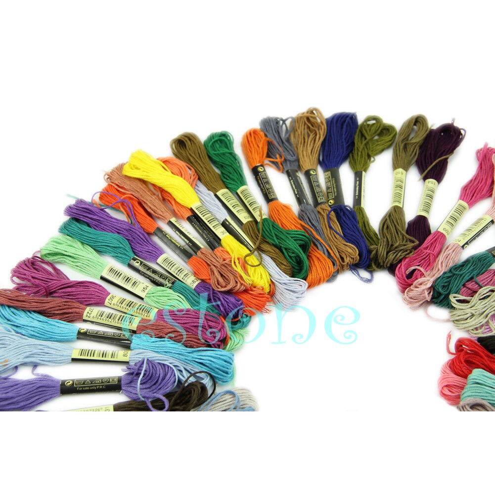 Veel 50 Katoen Cross Floss Stitch Draad Borduurwerk Naaien Strengen Multi Kleuren 62KC