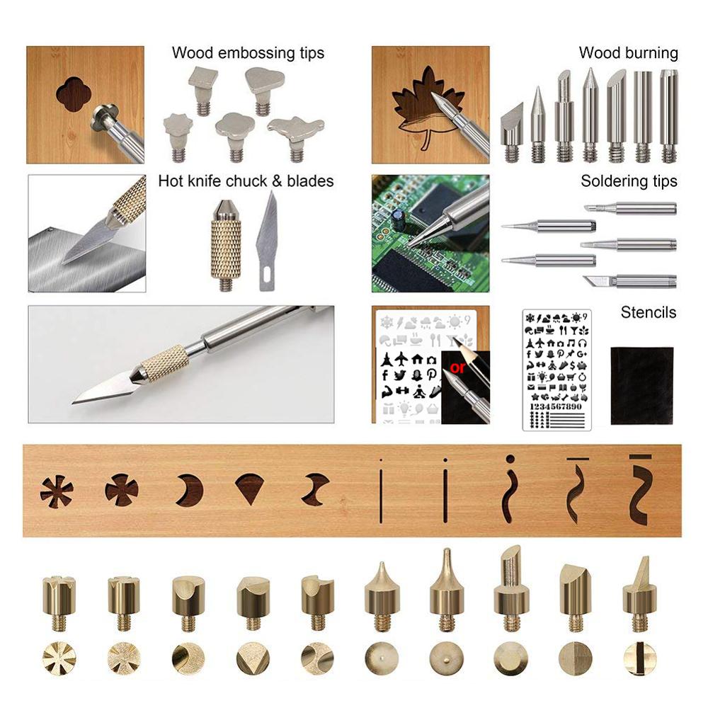Fer à souder à l'étain réglable électrique TS100 outil de cautère à bois T12 jeu de pointes pour Kit d'outils de soudure de fer à souder Usb