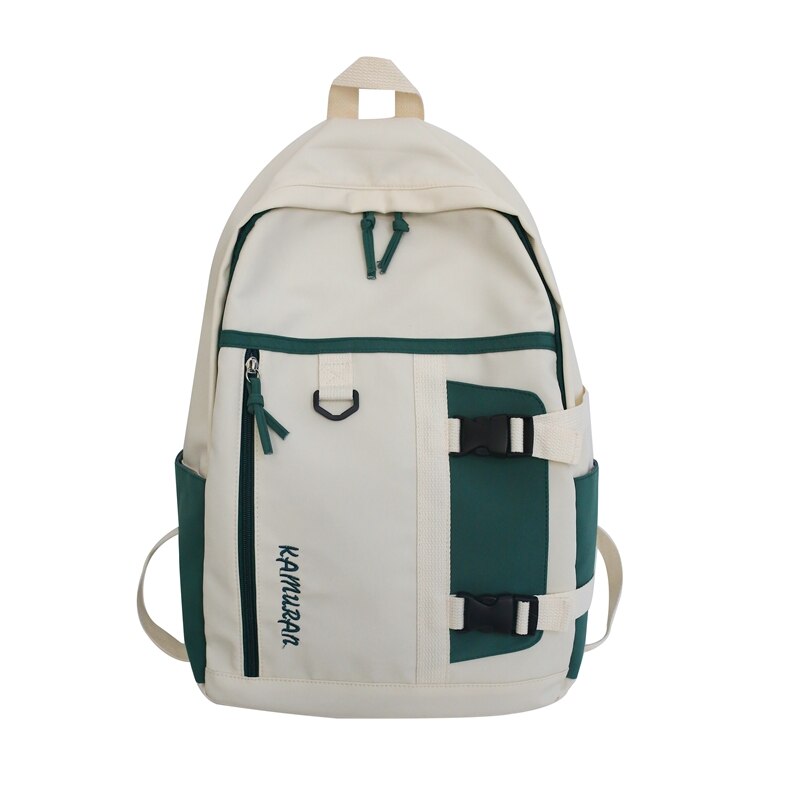 HOCODO Leisure Ladies Backpack Girl College School Bag Casual Simple Women Backpack Outdoor Travel Packbag: Green