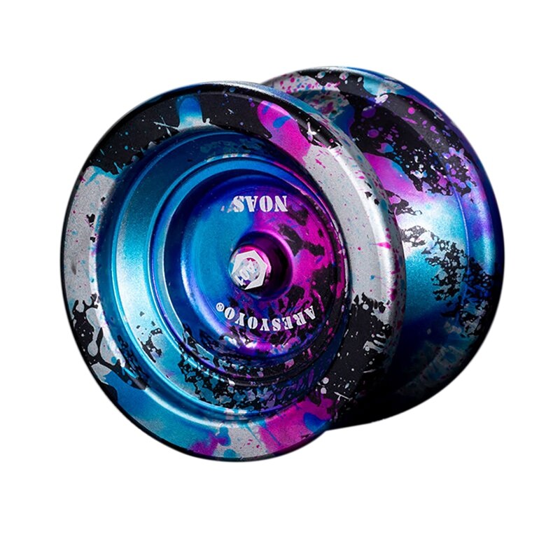 Aresyoyo AO1 Vlinder Metalen Aluminium Yoyo Professionele Met 10 Bal Kk Dragende Hoge Snelheid Yo Yo Classic Toys: violet