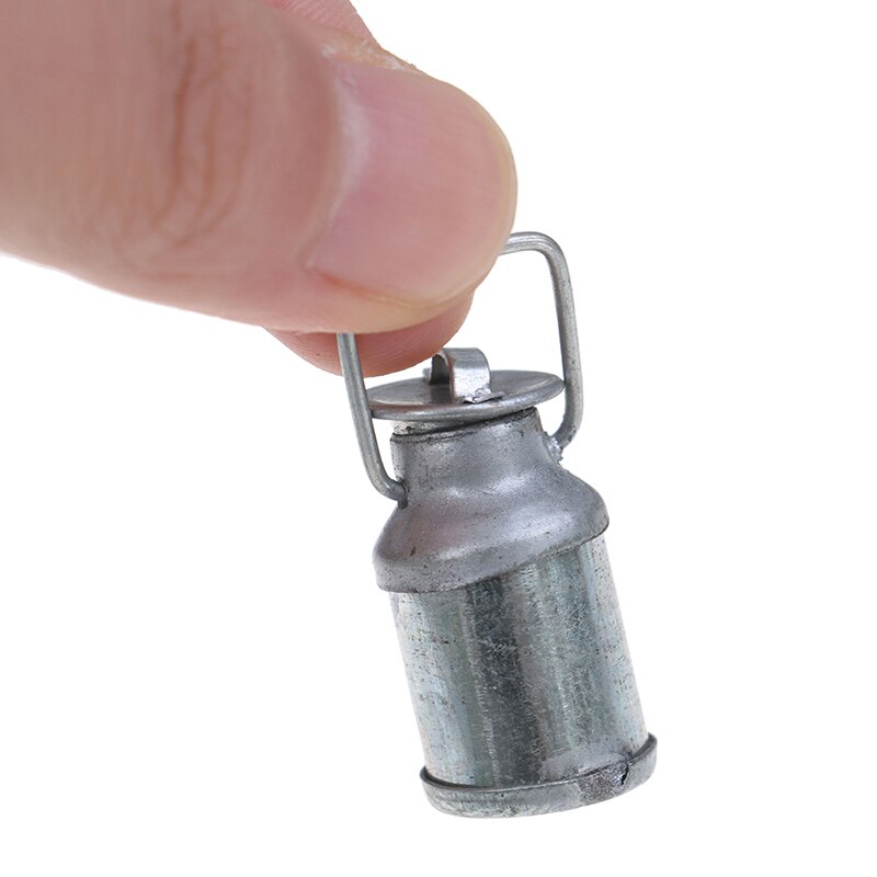 1/12 Dollhouse Miniatuur Melkkan Met Deksel Fles