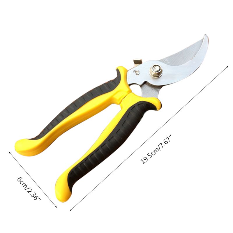 Ciseaux de jardinage durables d'acier inoxydable de ciseaux de taille de jardin de forme de croissant M0XD