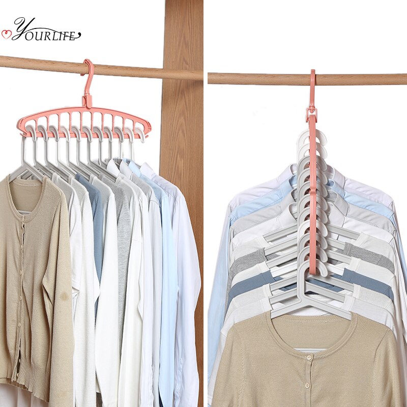 OYOURLIFE Multi-function Magic Clothes Hanger Rotatable Hanger Drying Rack Outdoor Anti-Slip Hangers For Clothes Laundry Rack