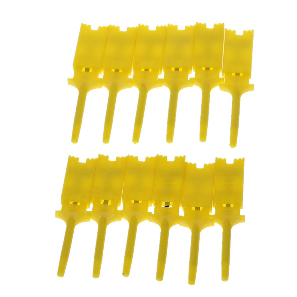 12X SMD IC Test Hook Clip Grabbers Test Probe Logic analyzer klem: YELLOW