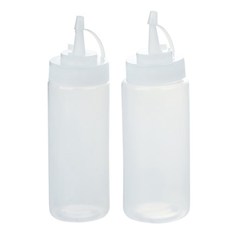 Squeeze Sauce Bottle Plastic Leak-proof Salad Squeeze Bottle Pointed Seasoning Bottle Dispenser Bottle Ketchup Sauce Bottle: WT