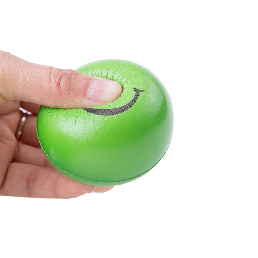 5 pz/lotto 6.3cm sorriso viso schiuma palla spremere palla antistress giocattolo mano polso esercizio PU palle giocattolo per bambini