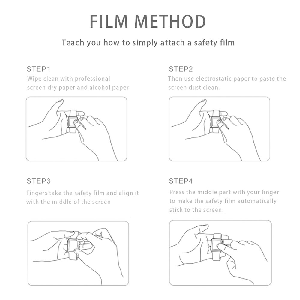 Suitable for apple watch screen protector, 38mm 40mm 42mm 44mm 3D fiberglass tempered film applies to iwatch 54321 Series