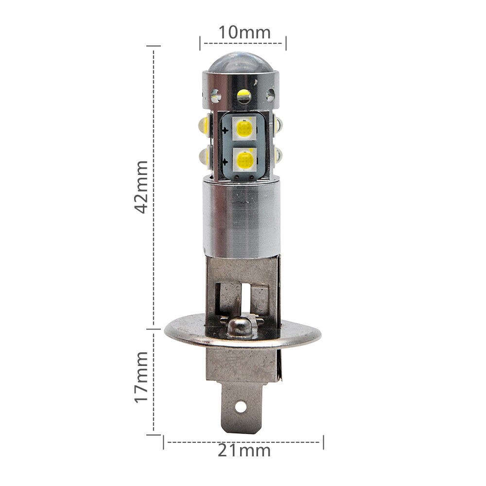 2 kpl  h1 50w tehokas led xenon valkoinen sumuvalo päivävalopolttimot 6000k 12v