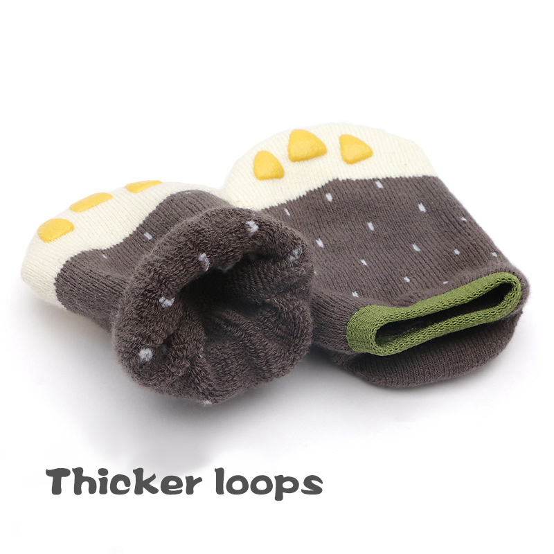 1Set Herfst Winter Baby Sokken Afneembare Kinderen Anti-Slip Vloer Sokken Voor 0-5Y Baby Kids Vier Seizoen cartoon Katoenen Sokken