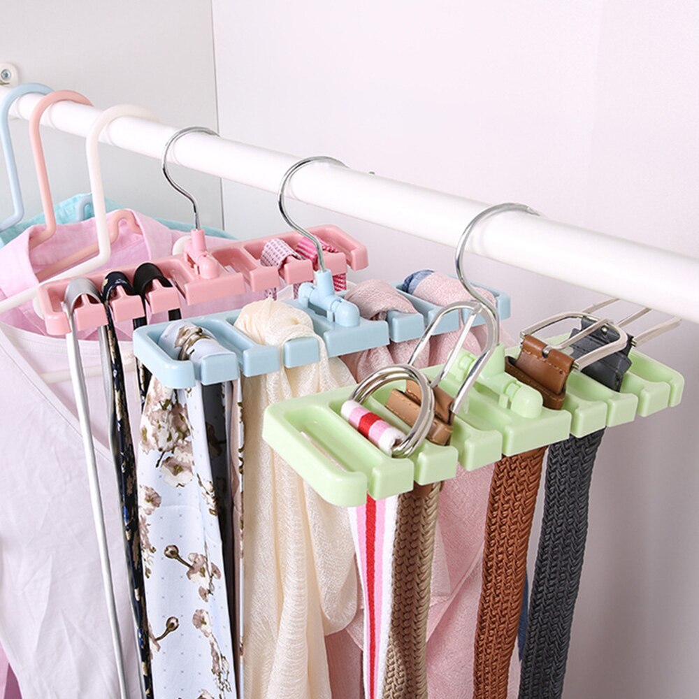 Multi-function Storage Rack Tie Belt Organizer 8-hole Rotating Ties Hanger Holder Save space Wardrobe Finishing Rack
