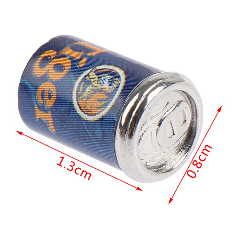5 Pcs 1:12 Schaal Miniatuur Leuke Simulatie Blauw Bier Blikjes Poppenhuis Poppen Accessoires Keuken Mini Play Drinken Speelgoed