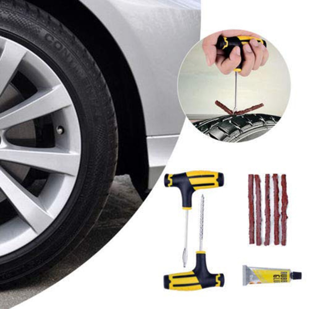 Tire Repair Kit Car Van Motorcycle Bike Tire Repair Tools Emergency Heavy Duty Tubeless Tire Puncture Repair Kit Plug Se
