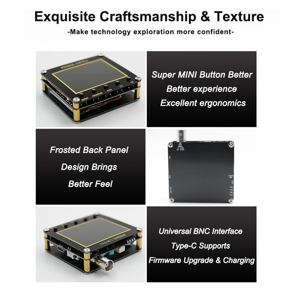 Portable Oscilloscope 2.4 Inch Display Multifunction Digital Oscilloscope One Button Auto Adjust PWM Square Waves Output Singles