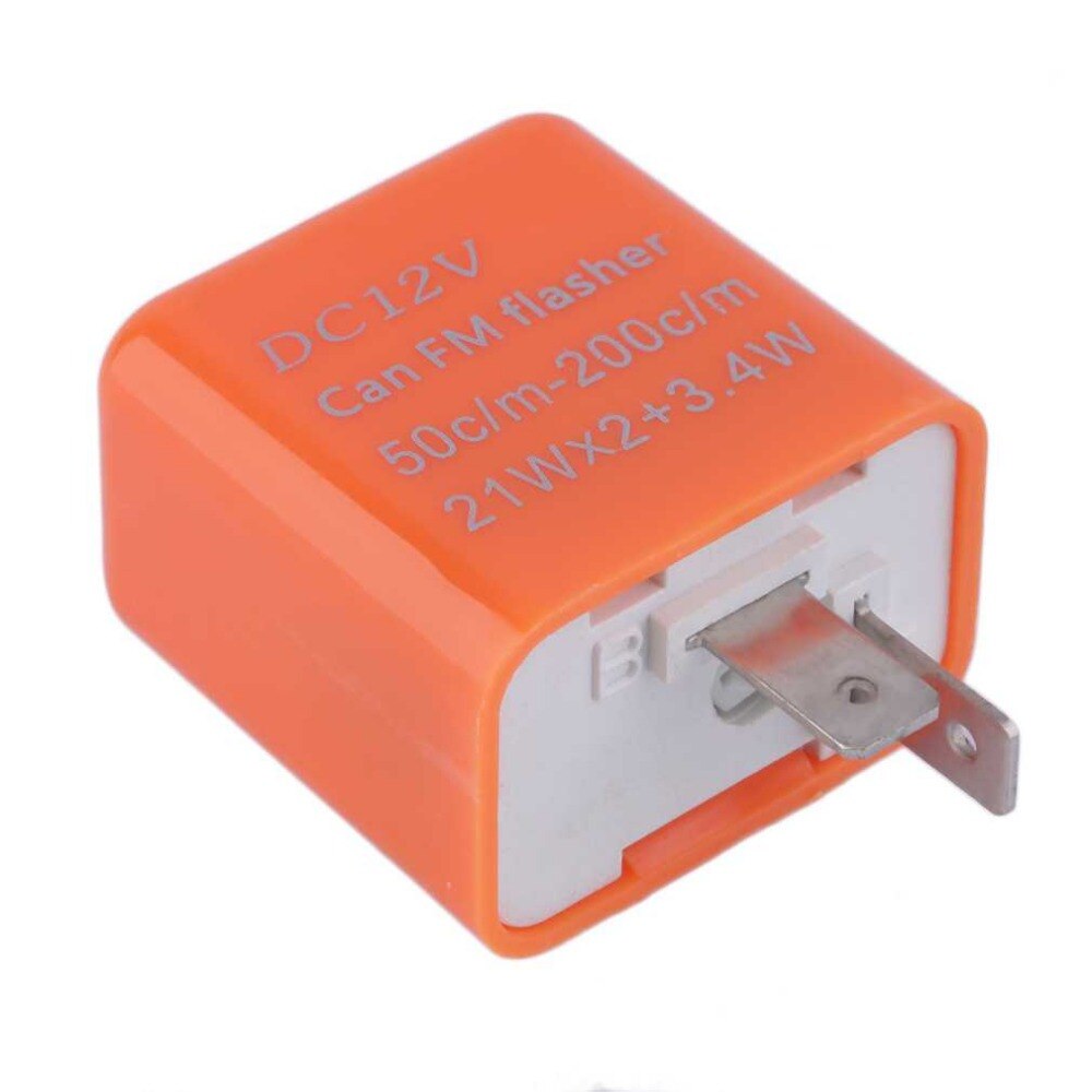ICOCO 2 Pin Universal Speed Adjustable LED Flasher Relay Motorcycle Turn Signal Indicator Easy to Install Indicator Orange