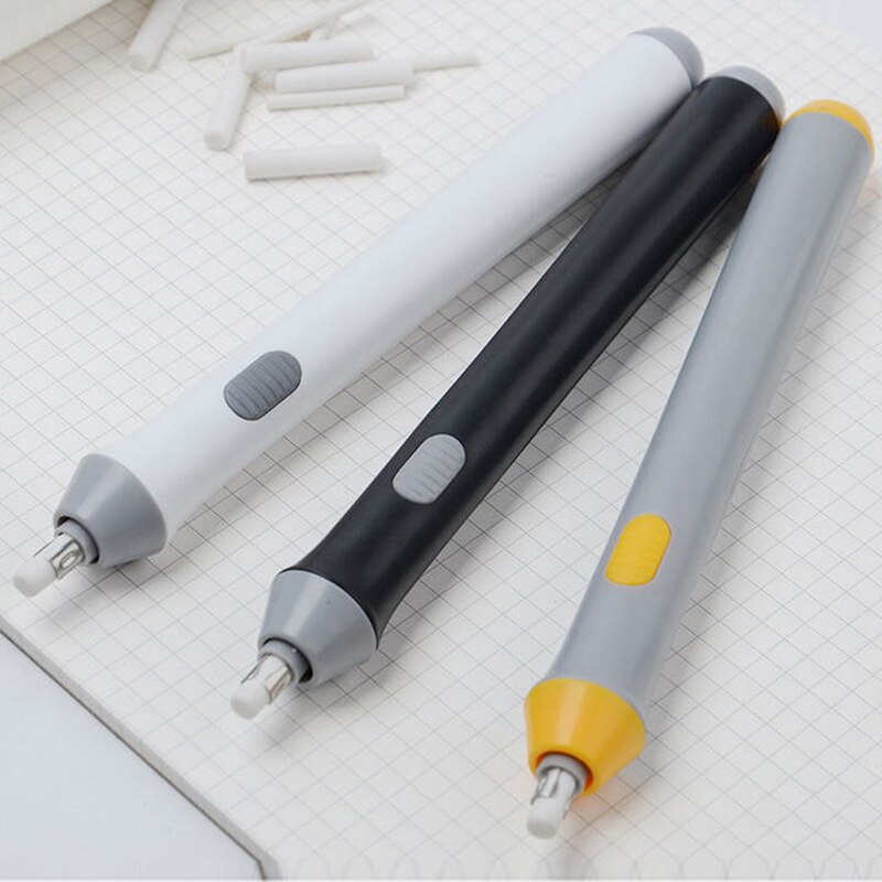 Electric Pencil Eraser Kit Battery Operated Highlights Erasing Effects Automatic Eraser For Sketch with 22pcs Rubber Refills