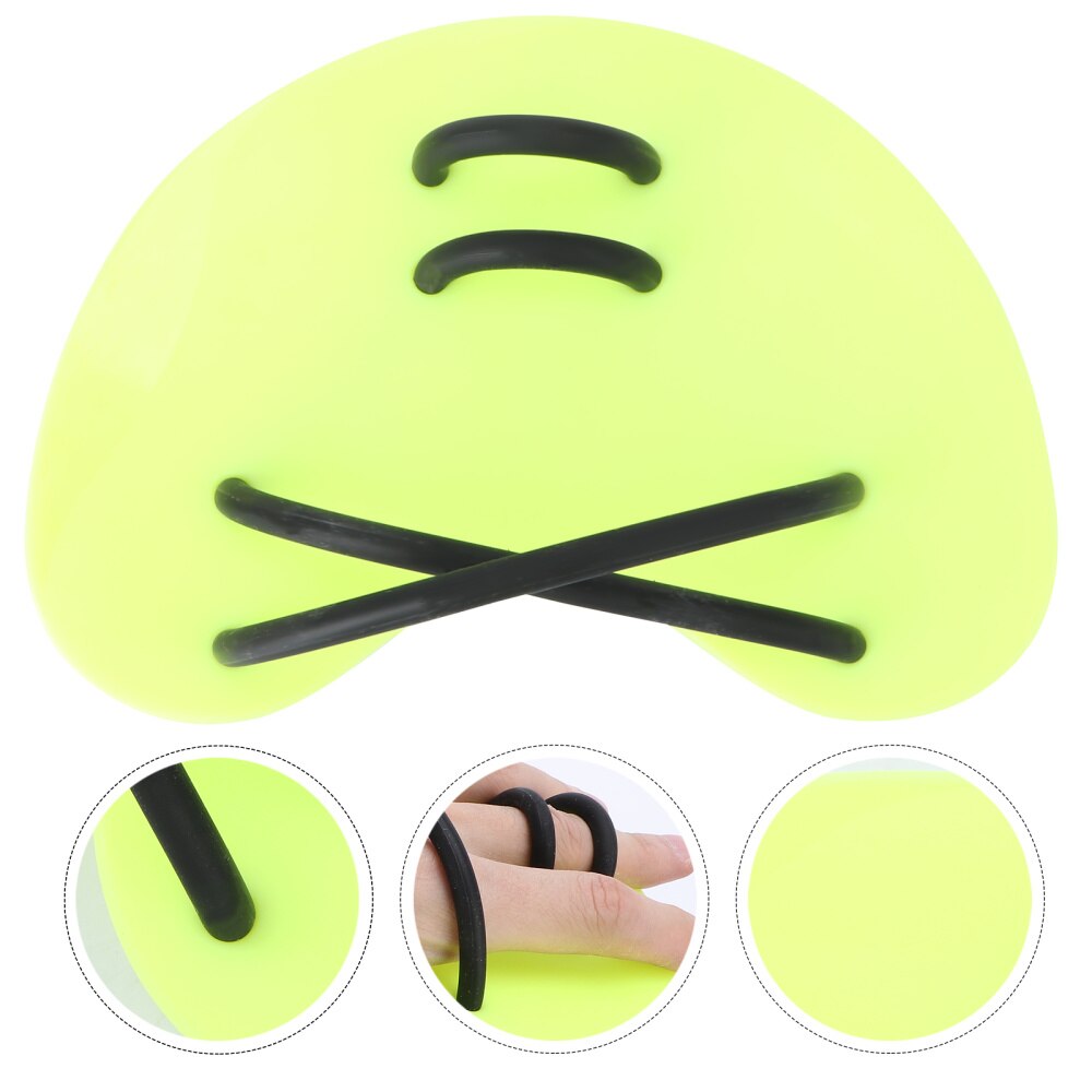 Swim Webbed Swim Webbed Paddling Palm Swimming Training Equipment Free Size (Yellow)