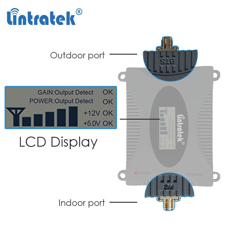 をlintratek gsm 900 1800mhzブースター 2 グラムgsm信号リピータ 3 グラムumts携帯データとvoicelアンプフルキットlcdディスプレイ # dj