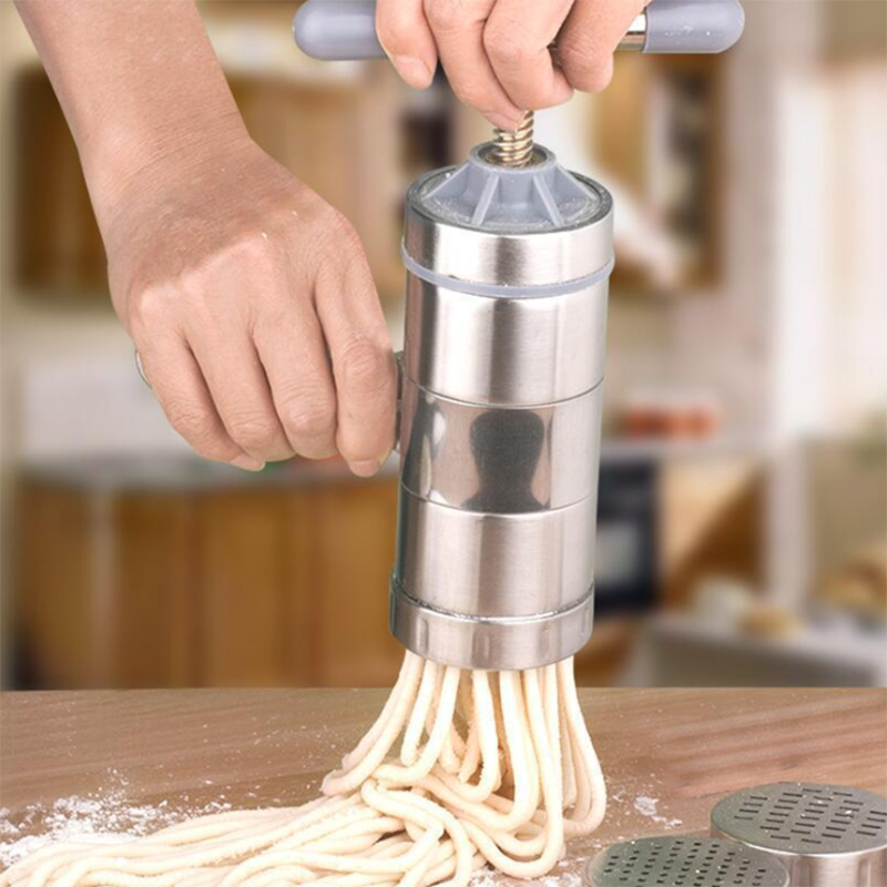 Pastamaskin rostfritt stål nudelmaskin press pastamaskin kök pressning spagetti vev skärande verktyg för nudeltillverkning