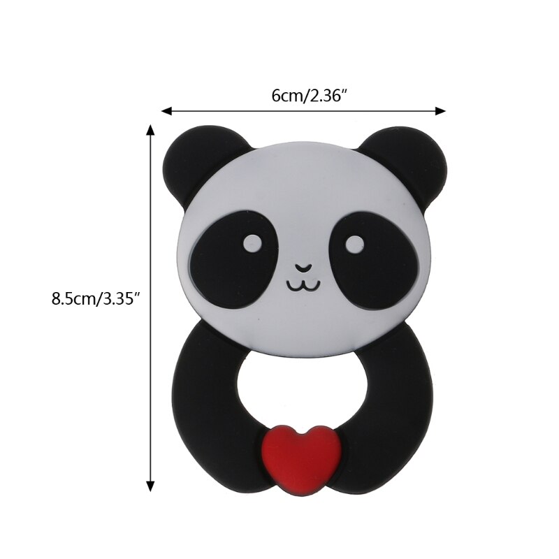 Panda Baby Bijtringen Hanger Ketting Accessoire Bpa Gratis Silicone Chew Speelgoed