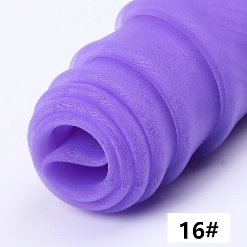 Tela de Organza de tul para costura de vestidos, faldas de tutú, boda, velos, cortinas, color negro, blanco, azul, rojo, por metro, 3M/5M/10M: 150cmx5M / 16