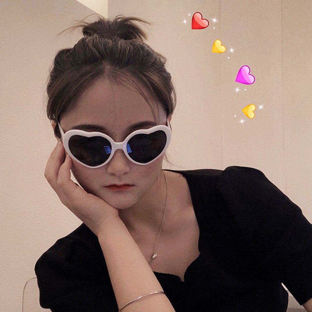 Miłość w kształcie serca efekty okulary oglądaj światła zmieniają się w kształt serca w nocy dyfrakcyjne okulary kobiety refrakcja Sunglasse