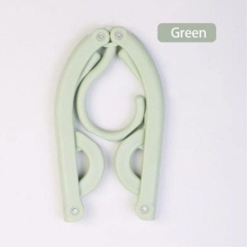 Cintres de voyage portables et rétractables, 10 pièces, organisateur de vêtements, séchage, rangement en plastique, cintres pour vêtements: green
