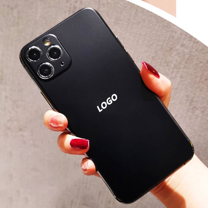 Film protecteur de téléphone portable de couleur unie pour iPhone11 PRO autocollant de peau de dos de téléphone de film arrière mat doux: Black