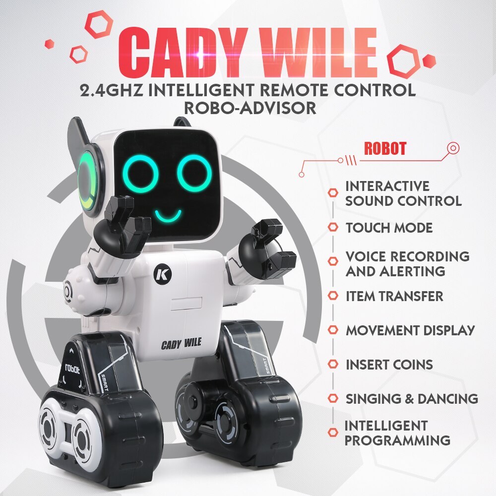 Jjrc R4 Robot Speelgoed Cady Wile Intelligente Gevoel Inductieve Afstandsbediening Robot Advisor Coin Bank Cadeau Voor Kinderen Educatief Speelgoed