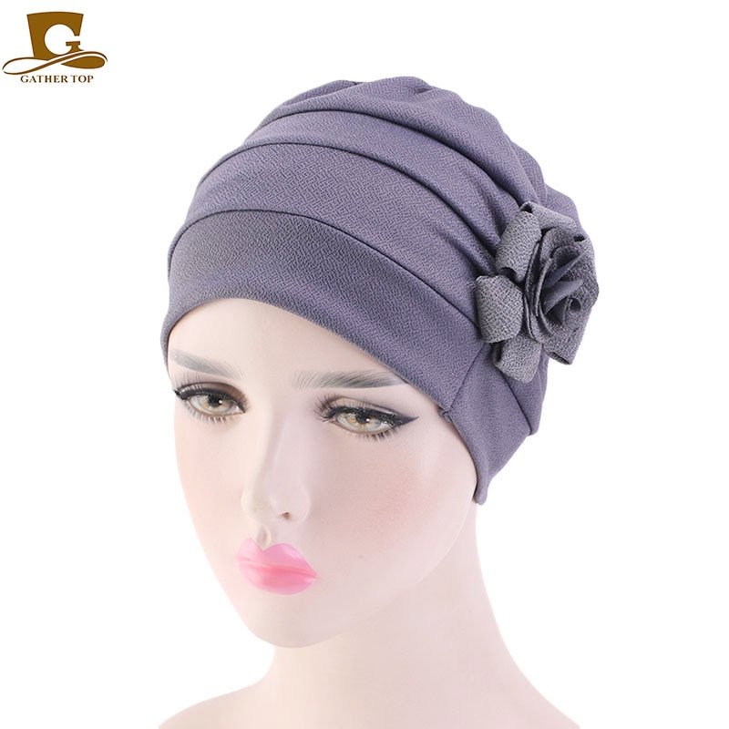Women Large flower Chemotherapy Cap Ruffle Cancer Grandado