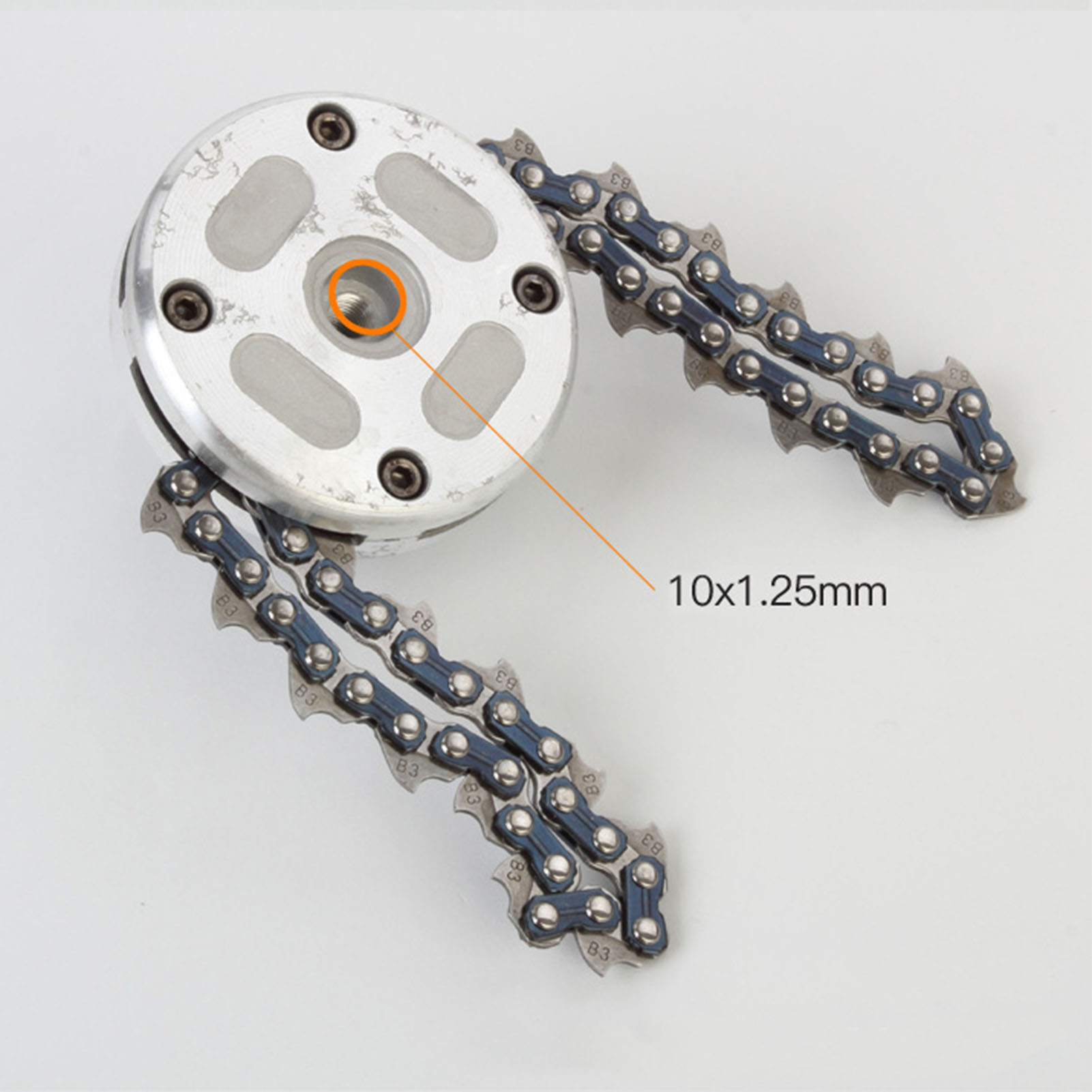 Rasenmäihr-Ketten-Unkrautkopf, kabelloser Trimmerkopf mit Kette, Freischneider-Zubehör, Fadentyp, Schwarz